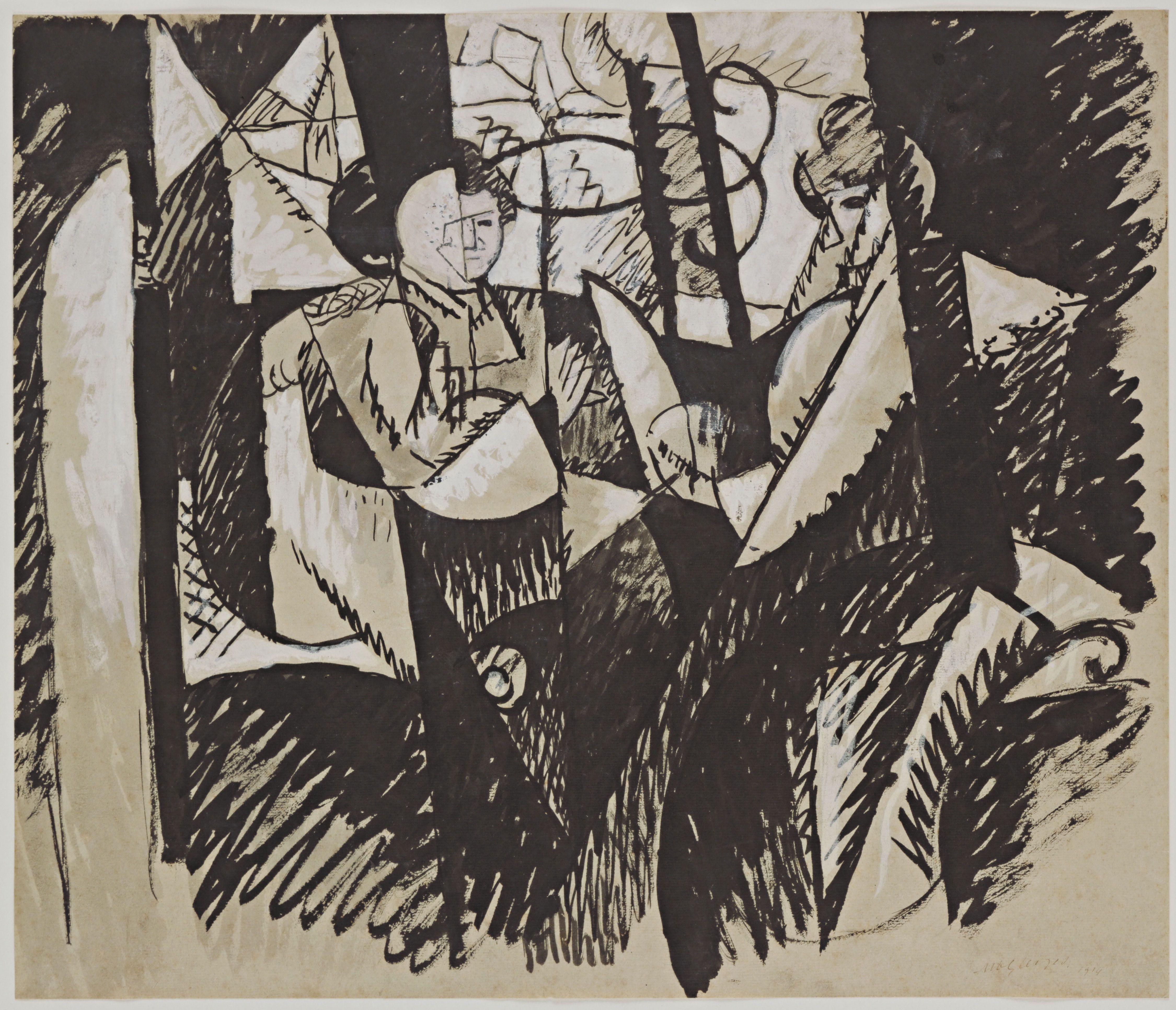 Two Mujeres Sentada De Ventana Gleizes — Albert Gleizes — Cubismo