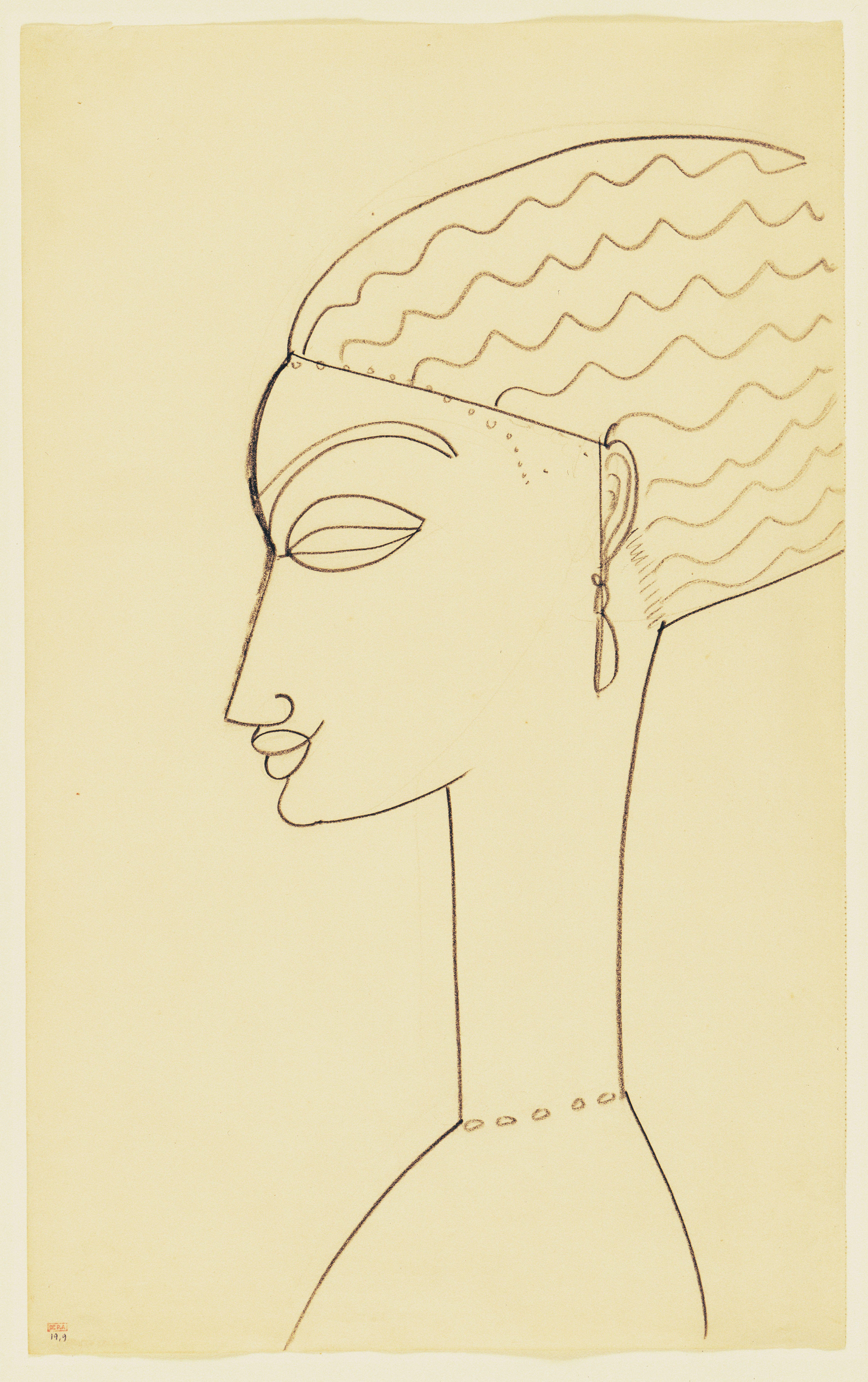 Mujer En Profile Modigliani — Amedeo Modigliani — Expresionismo