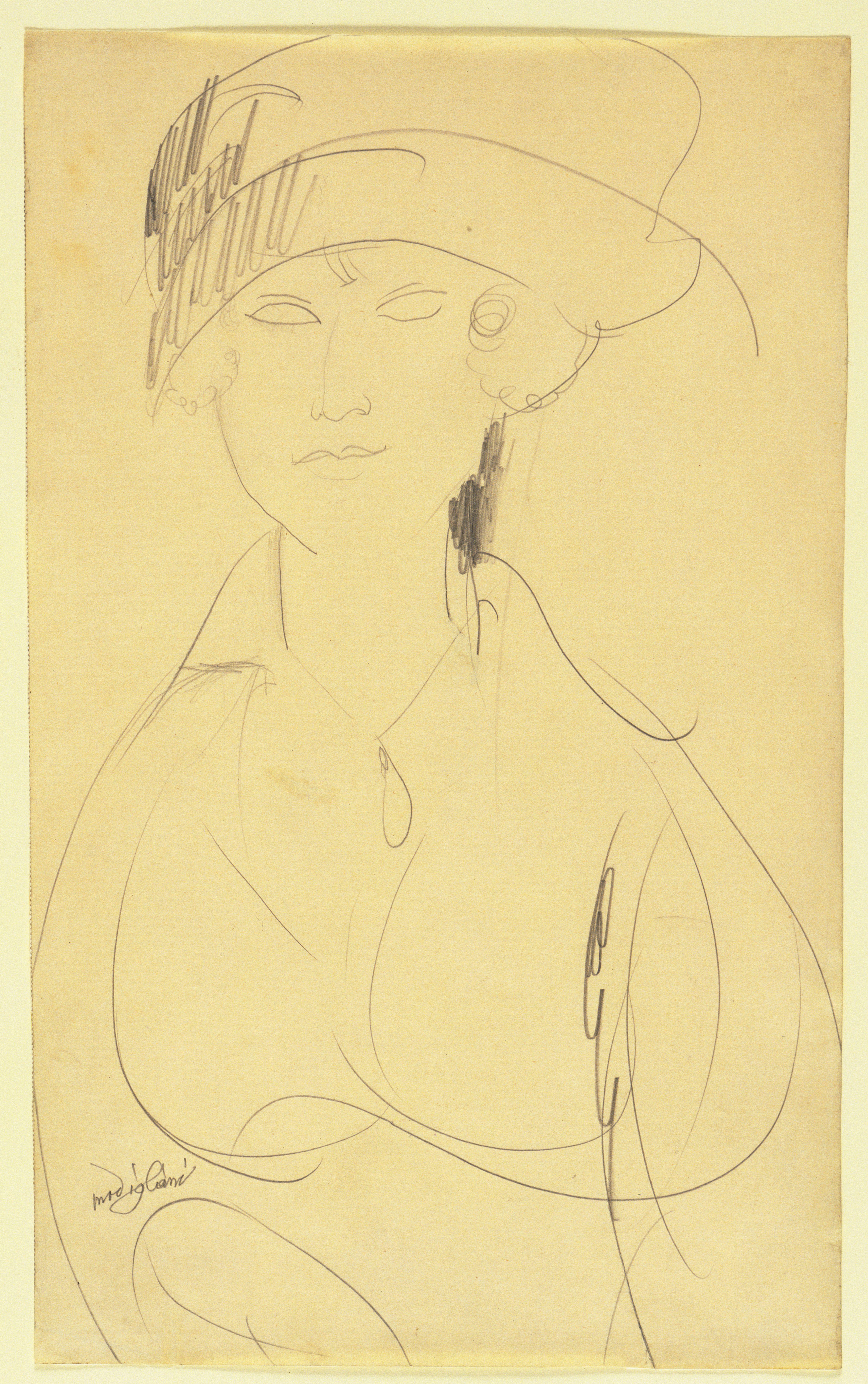 Retrato De Mujer Modigliani — Amedeo Modigliani — Expresionismo