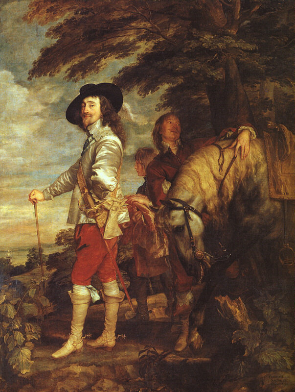 Charles I Rey De Inglaterra En Caceria Van Dyck — Anthony Van Dyck — Barroco