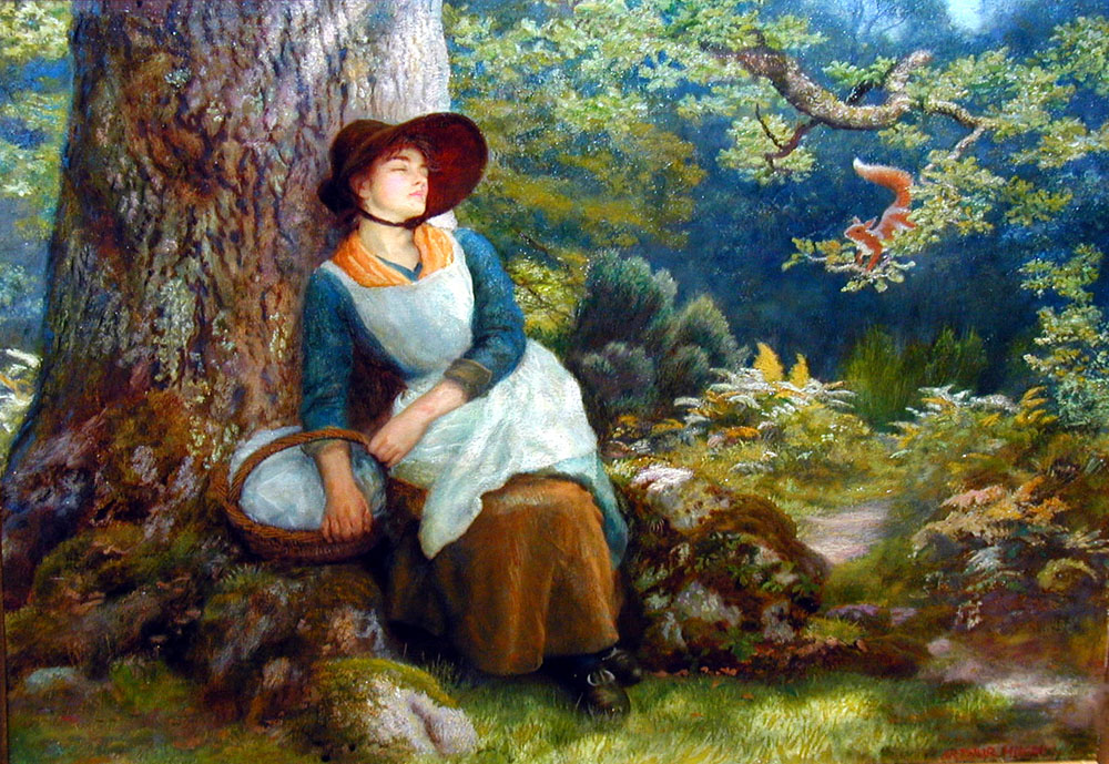 Asleep En Bosque Hughes — Arthur Hughes