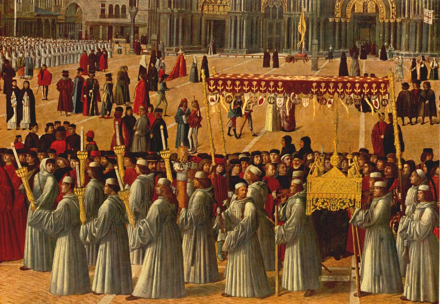 Procesion En Piazza S Marco Detalle Bellini — Bellini