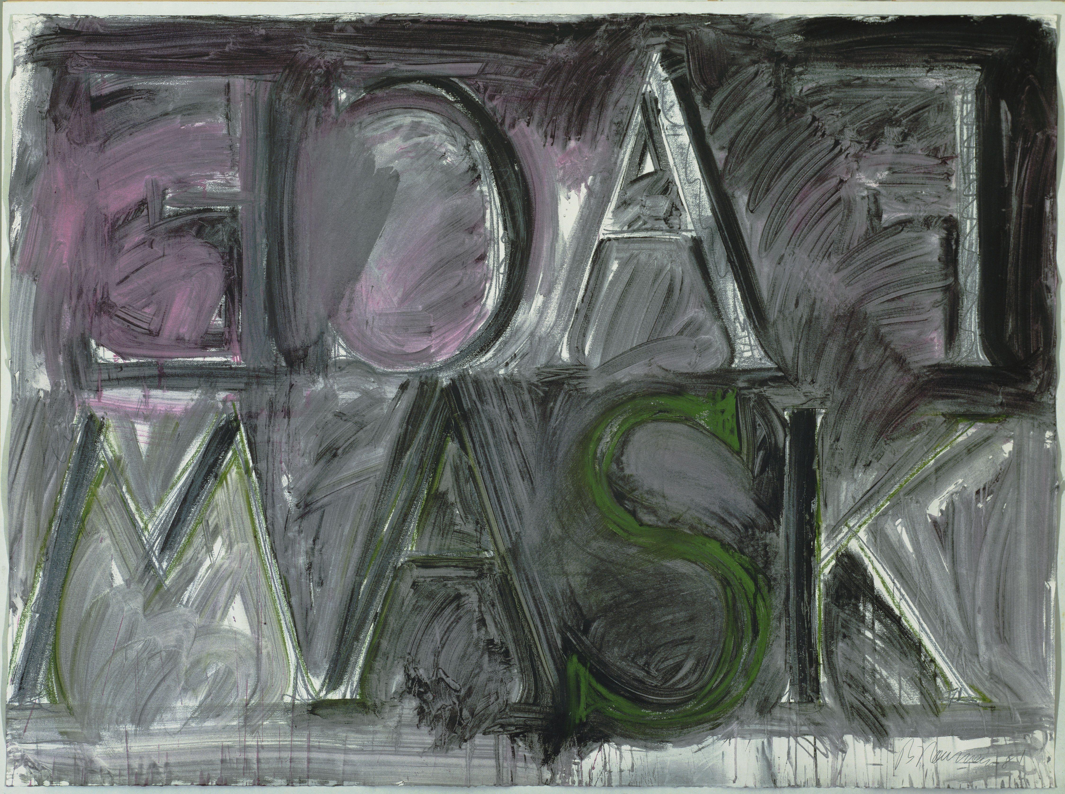 Un artista haciendo girar una rosa alrededor de su cabeza, Bruce Nauman