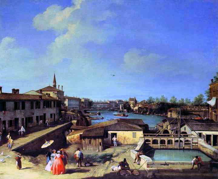 Dolo Sobre Brenta Canaletto — Canaletto — Vedutismo