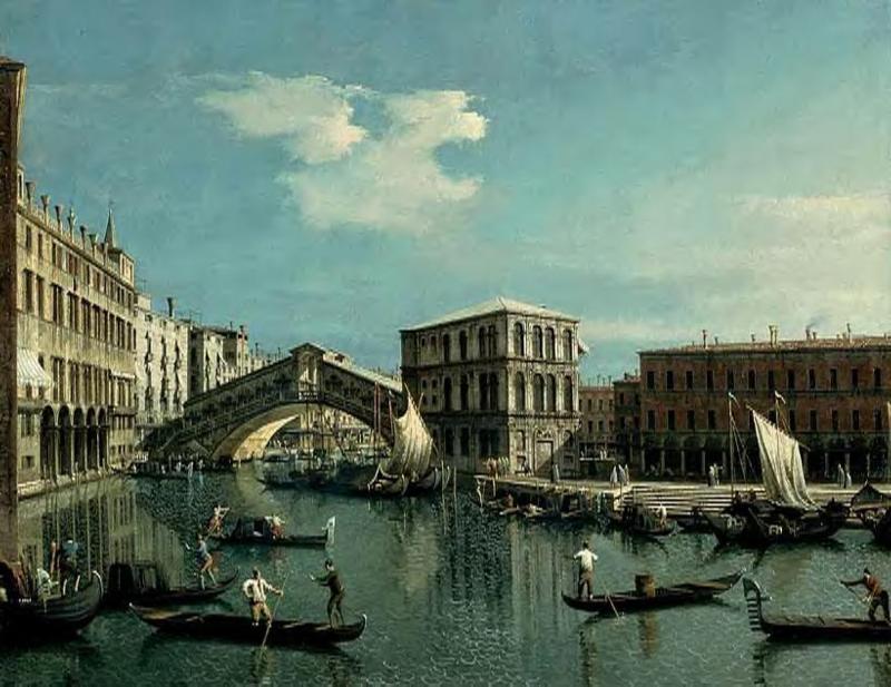 Il Ponte Di Rialto Canaletto — Canaletto — Vedutismo