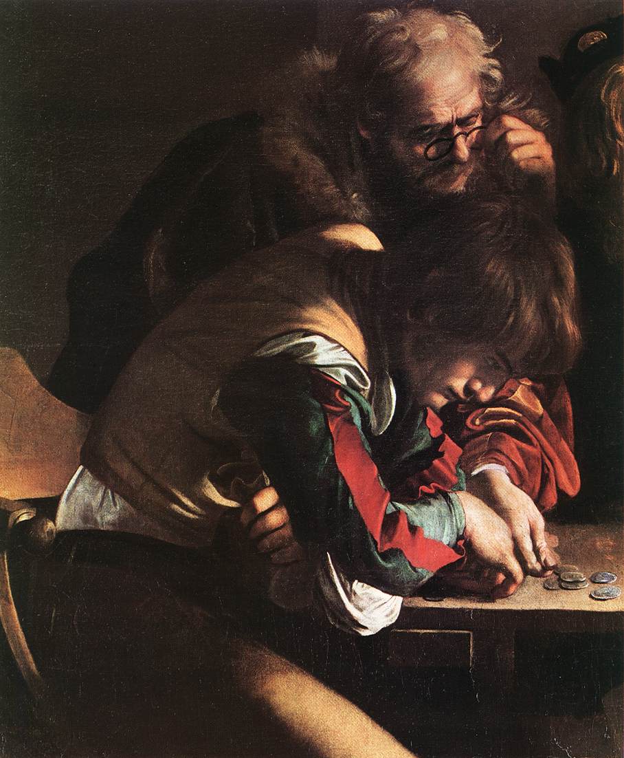 Calling De Santo Matthew Detalle Caravaggio — Caravaggio — Barroco