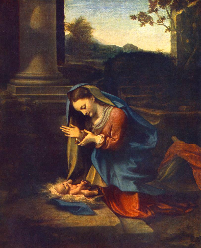 Adoracion De Nino Correggio — Correggio