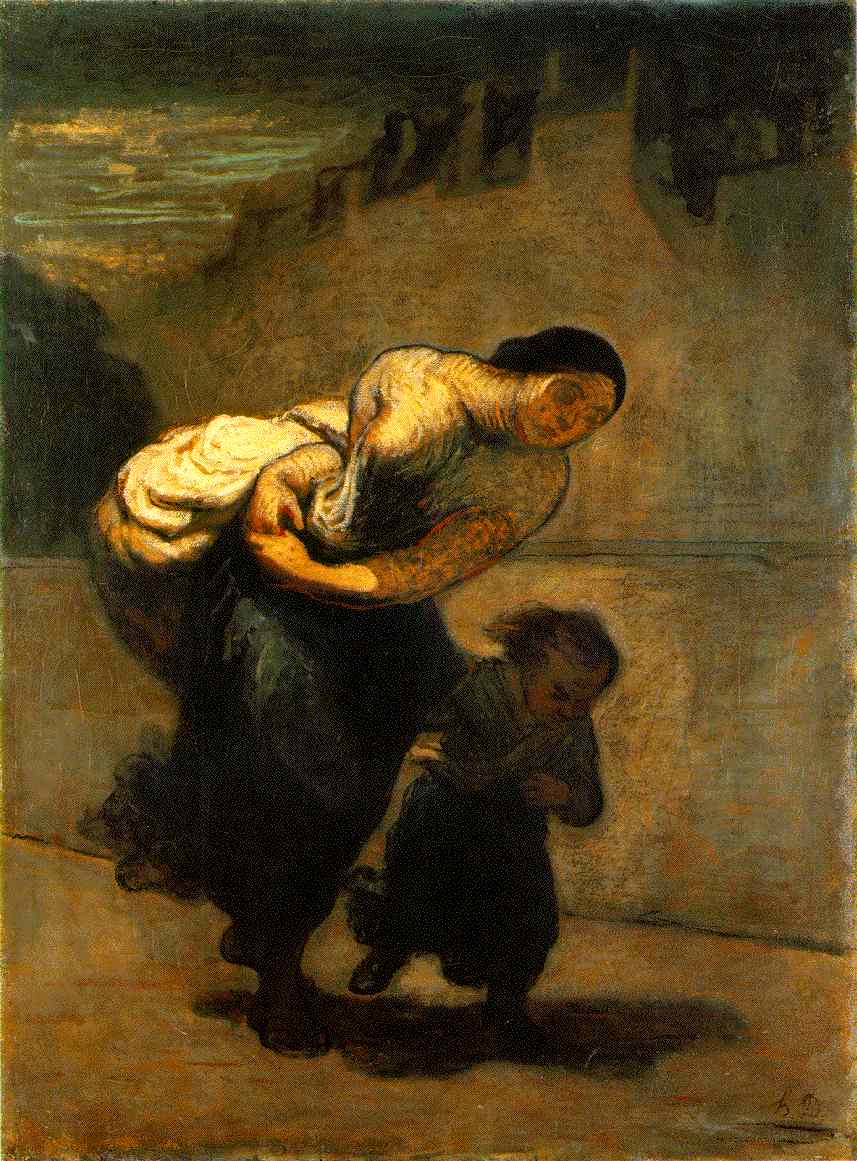 Laundress Sobre Quai Danjou Daumier — Daumier