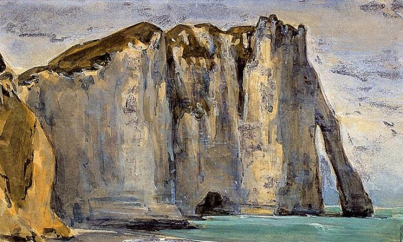 Acantilado En Etretat Delacroix — Delacroix — Romanticismo