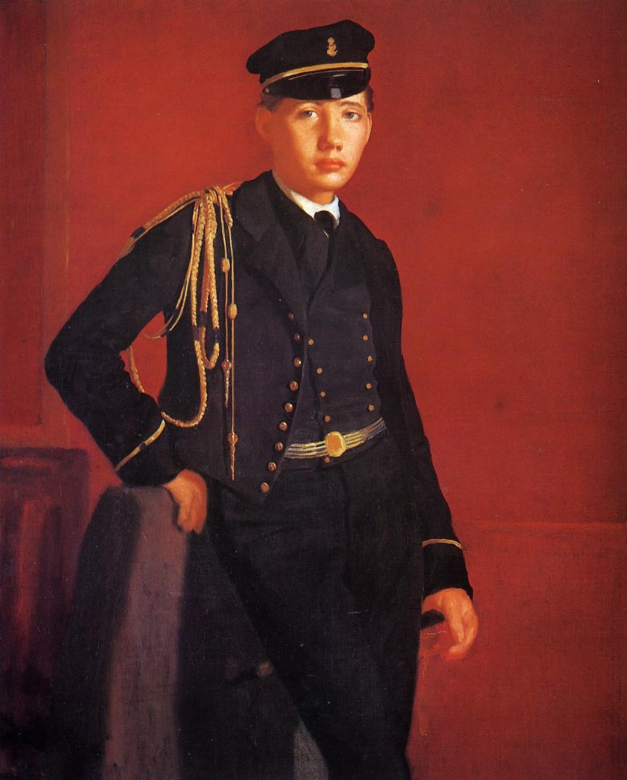 Achille De Gas Artist Brother En Uniform De Cade Degas — Edgar Degas — Impresionismo