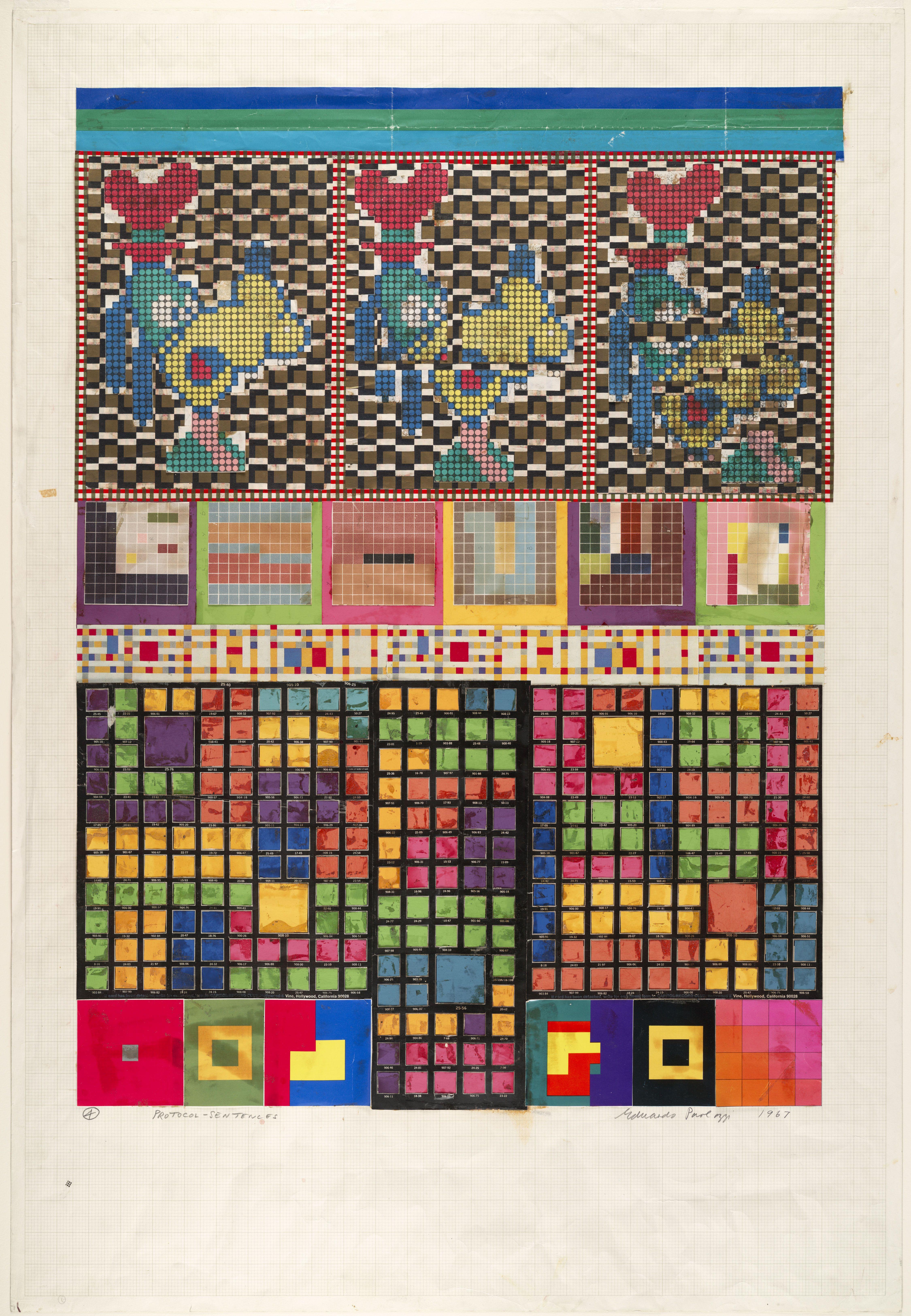 No 4 Protocol Sentences Collage Estudio Para Universal Electronic Vacuum Paolozzi — Eduardo Paolozzi