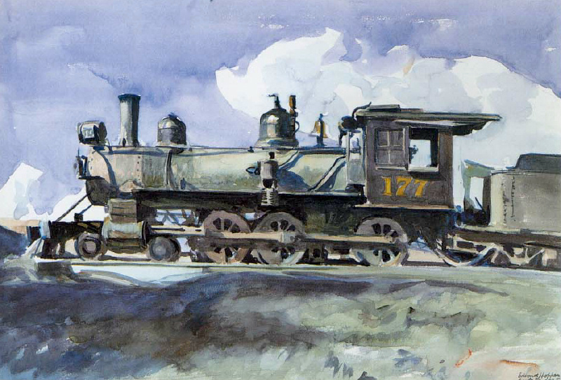 D R G Locomotive 1925 Hopper — Edward Hopper — Realismo Americano