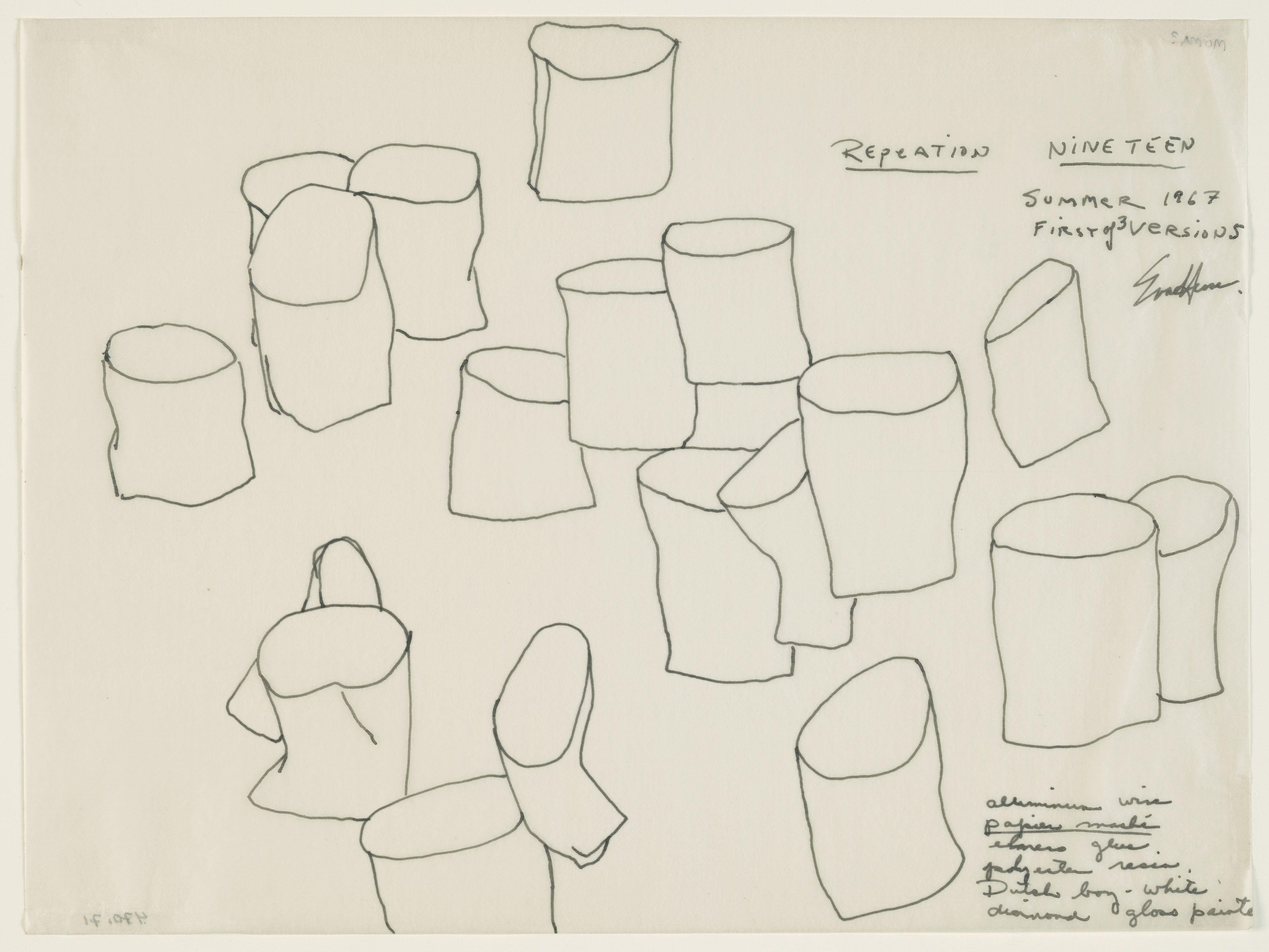 Repetition Nineteen Primero De 3 Versions Hesse — Eva Hesse
