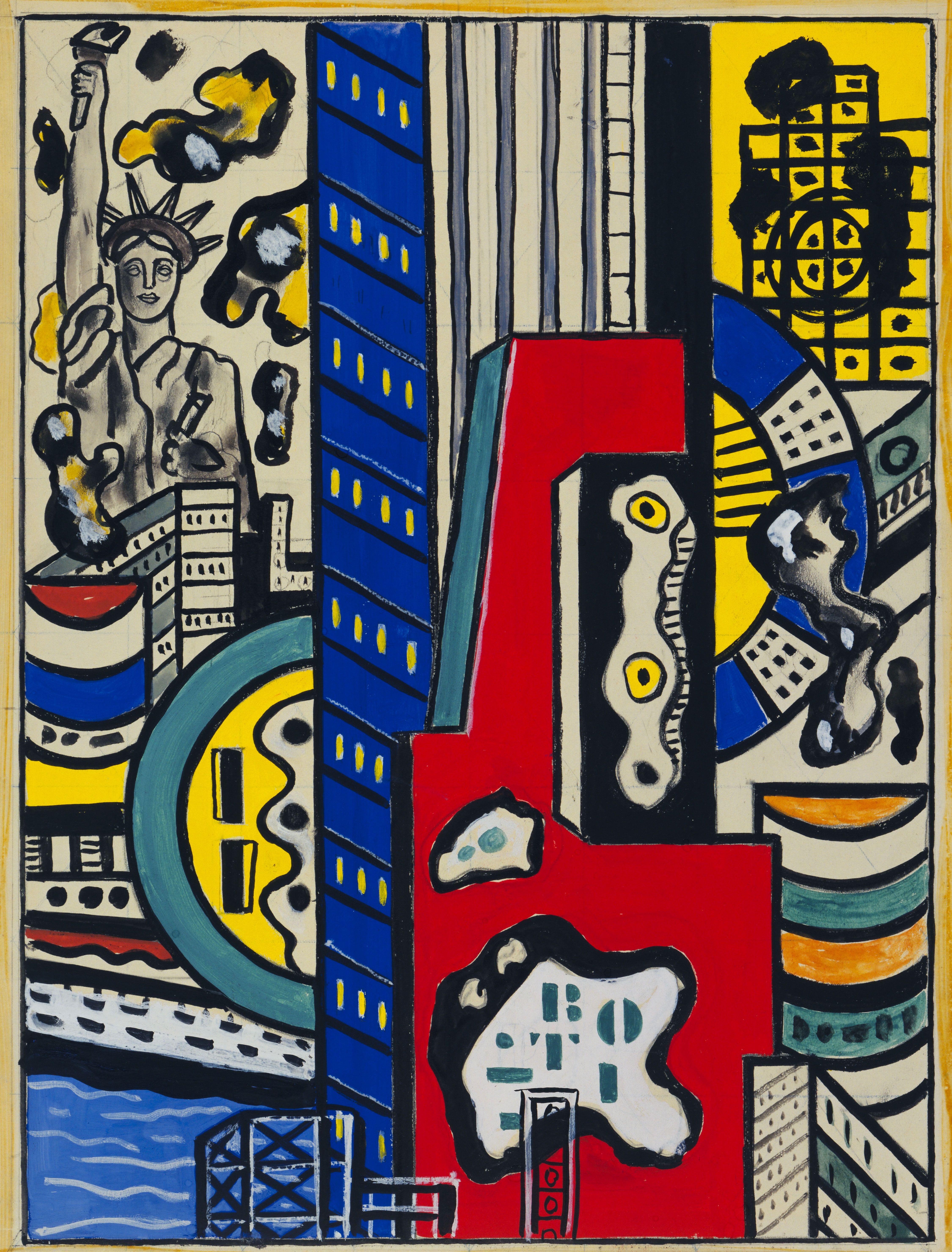 Estudio Para Cinematic Mural Estudio Iii Leger — Fernand Leger