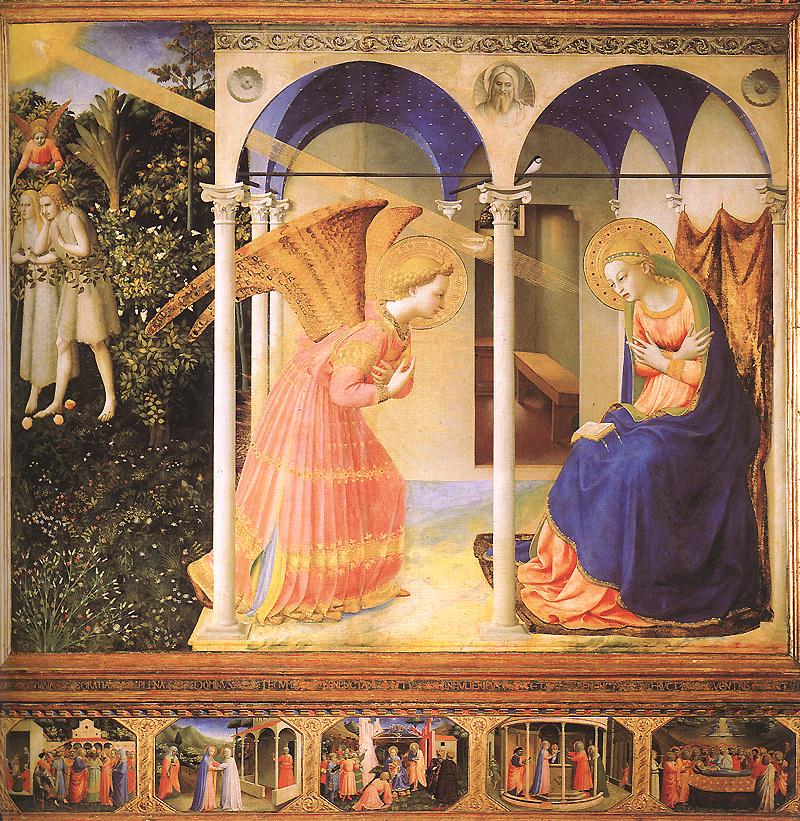 Anunciacion 2 Angelico — Fra Angelico — Renacimiento Temprano