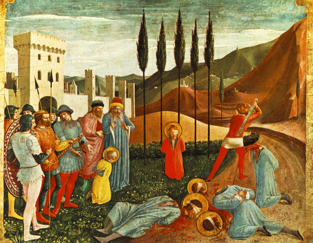 Beheading De Santo Cosmas Y Santo Damian Angelico — Fra Angelico — Renacimiento Temprano
