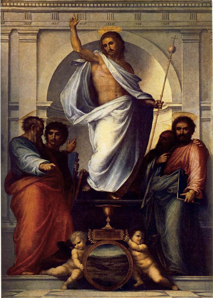 Cristo Con Four Evangelists Bartolomeo — Fra Bartolomeo