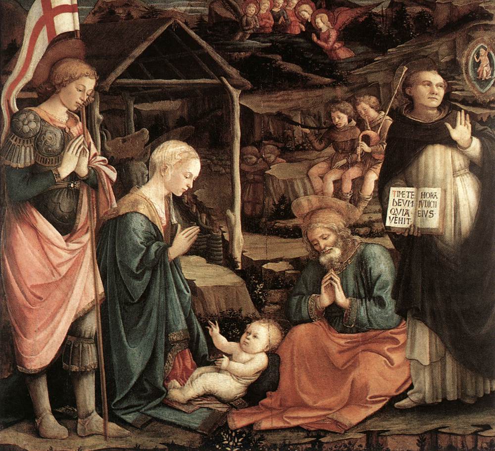 Adoracion De Nino Con Saints 2 Lippi — Fra Filippo Lippi