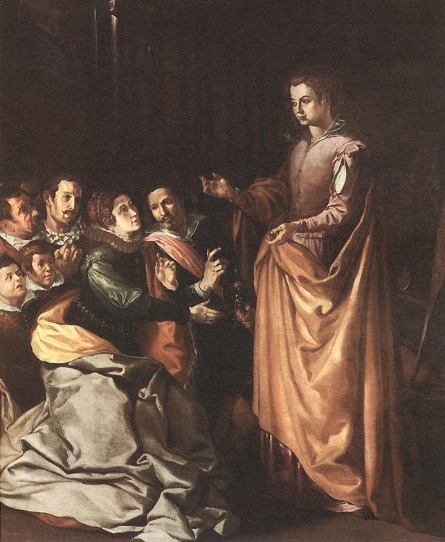 San Catherine Apareciendo Hacia Prisoners Herrera — Francisco De Herrera