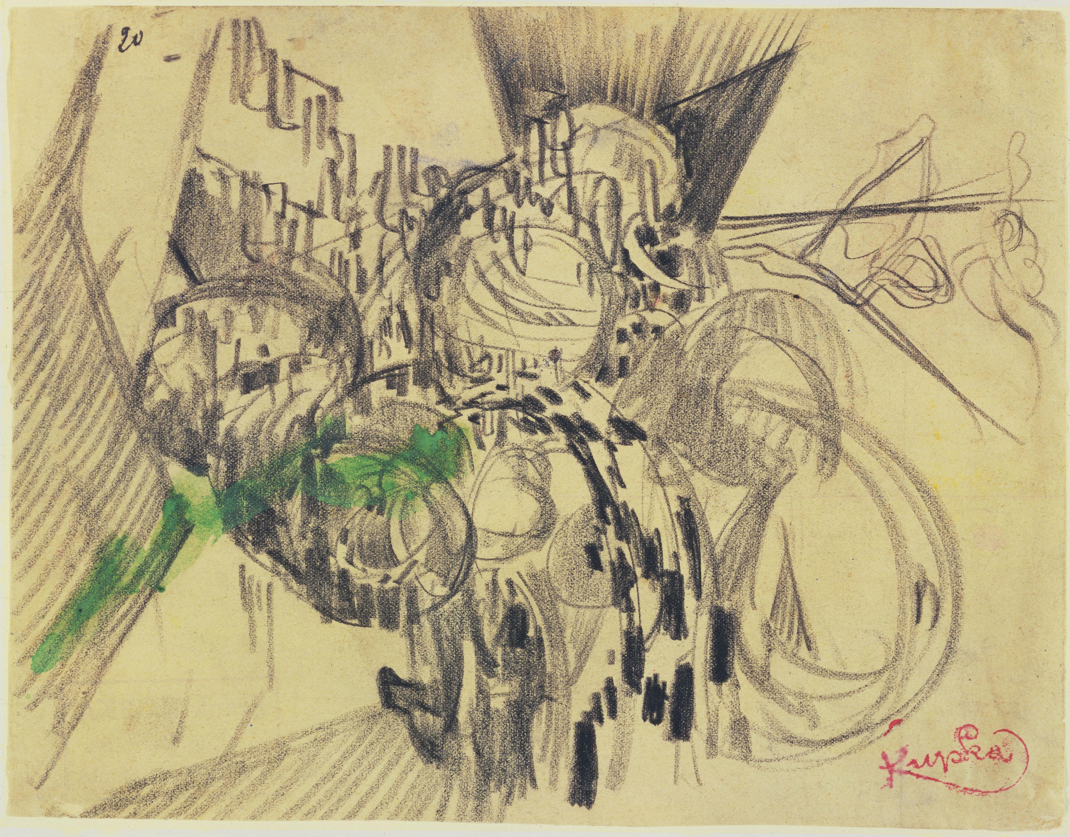 Estudio Con Verde Kupka — Frantisek Kupka