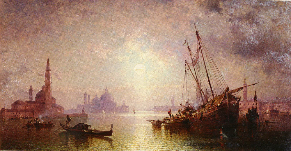 Venice Vue De S George Unterberger — Franz Richard Unterberger
