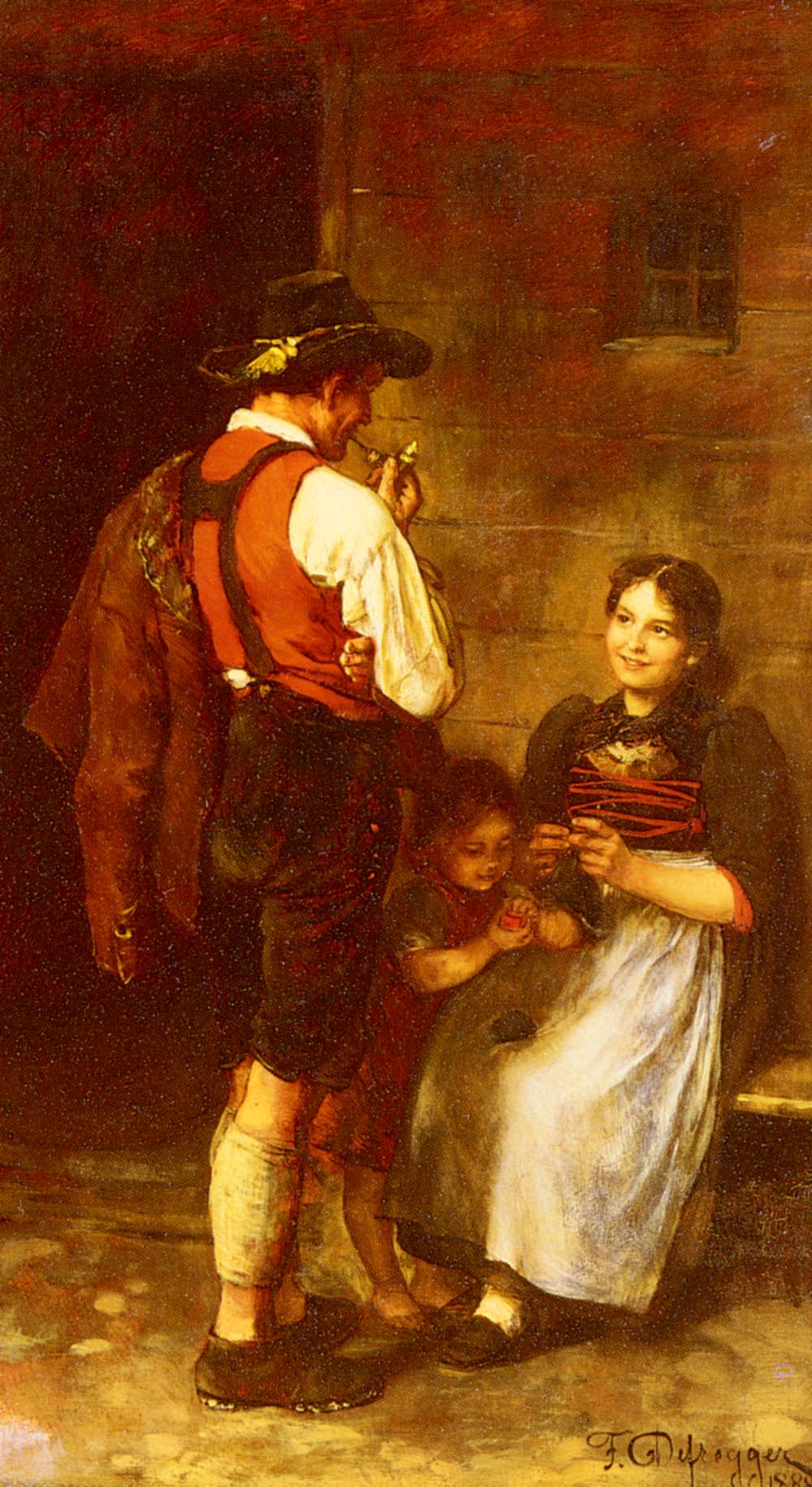 Happy Family Defregger — Franz Von Defregger