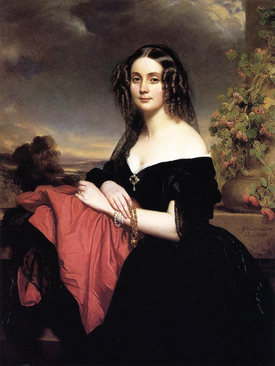 Retrato De Claire De Bearn Duchess De Vallombrosa Winterhalter — Franz Xavier Winterhalter