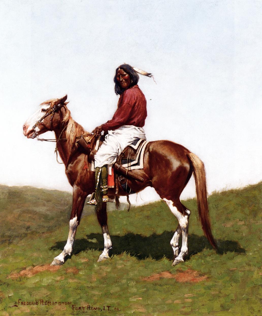 Comanche Brave Fort Reno Indian Territory Remington — Frederic Remington