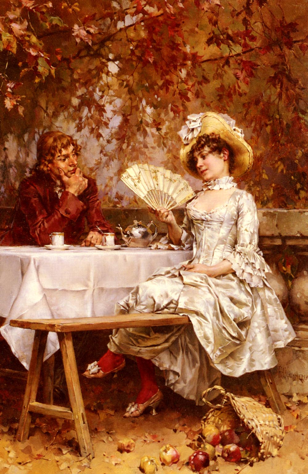 Tea En Jardin Otono Frederick Hendrik Kaemmerer — Frederick Hendrik Kaemmerer