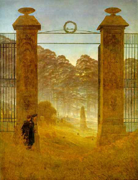 Cemetery En Dusk Friedrich — Friedrich
