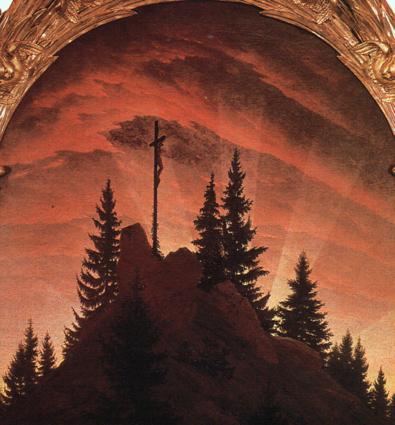 Cross En Mountains Friedrich — Friedrich