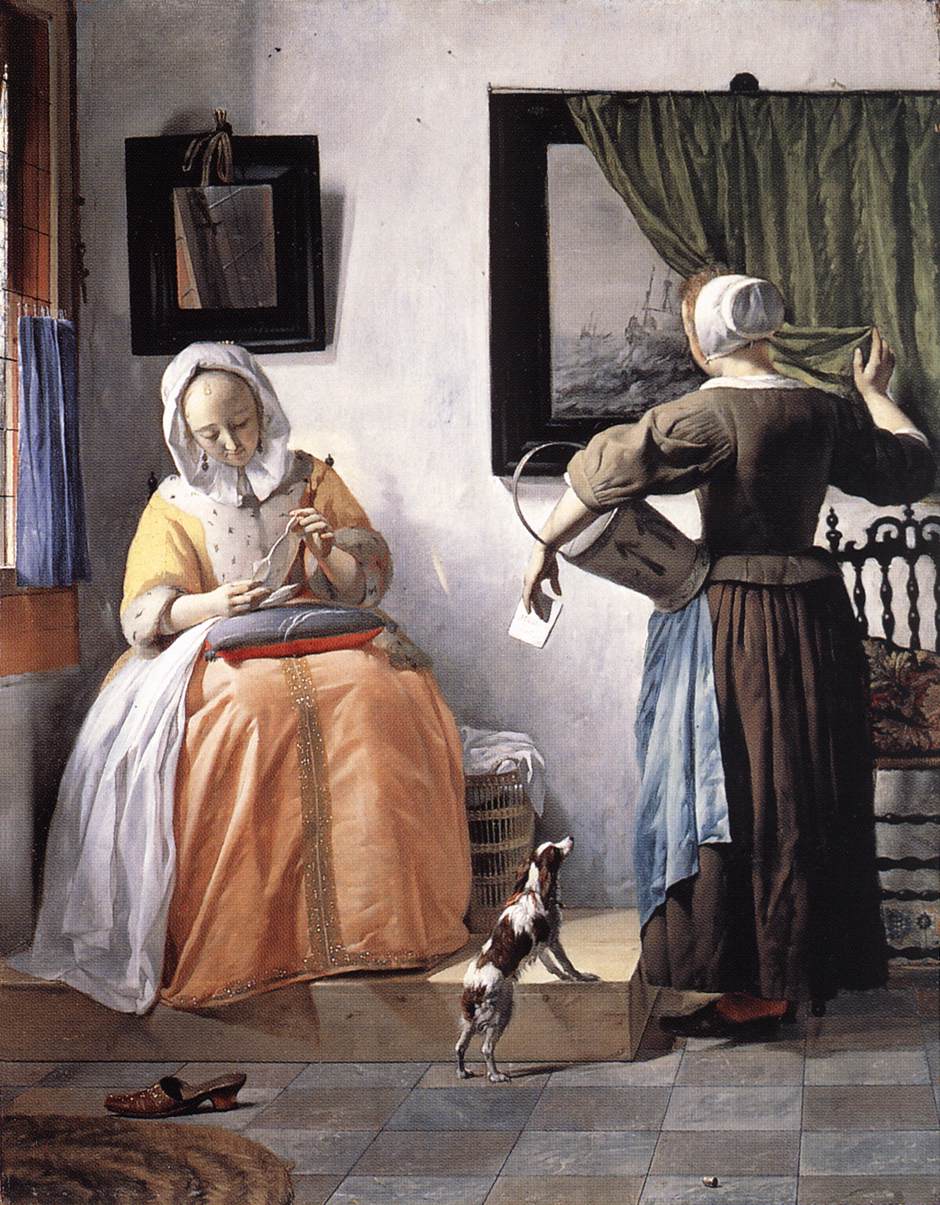 Mujer Leyendo Letter Metsu — Gabriel Metsu
