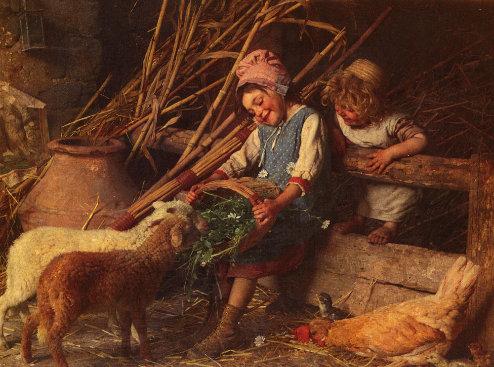 Feeding Lambs Chierici — Gaetano Chierici