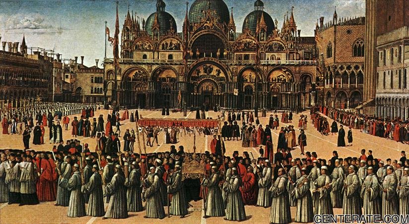 Procesion En Piazza S Marco Bellini — Gentile Bellini