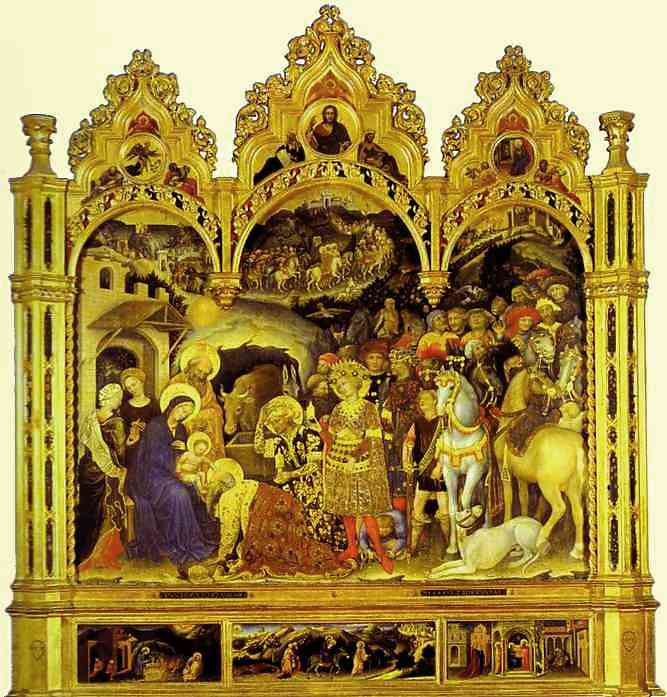 Adoracion De Magi Fabriano 02 — Gentile Da Fabriano