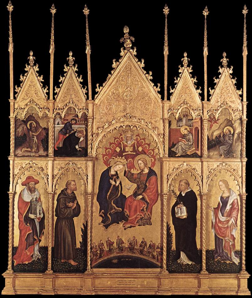 Coronacion De Virgen Y Saints Fabriano — Gentile Da Fabriano