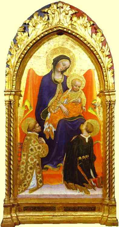 Madonna Y Nino Con San Lawrence Y San Julian Fabriano — Gentile Da Fabriano