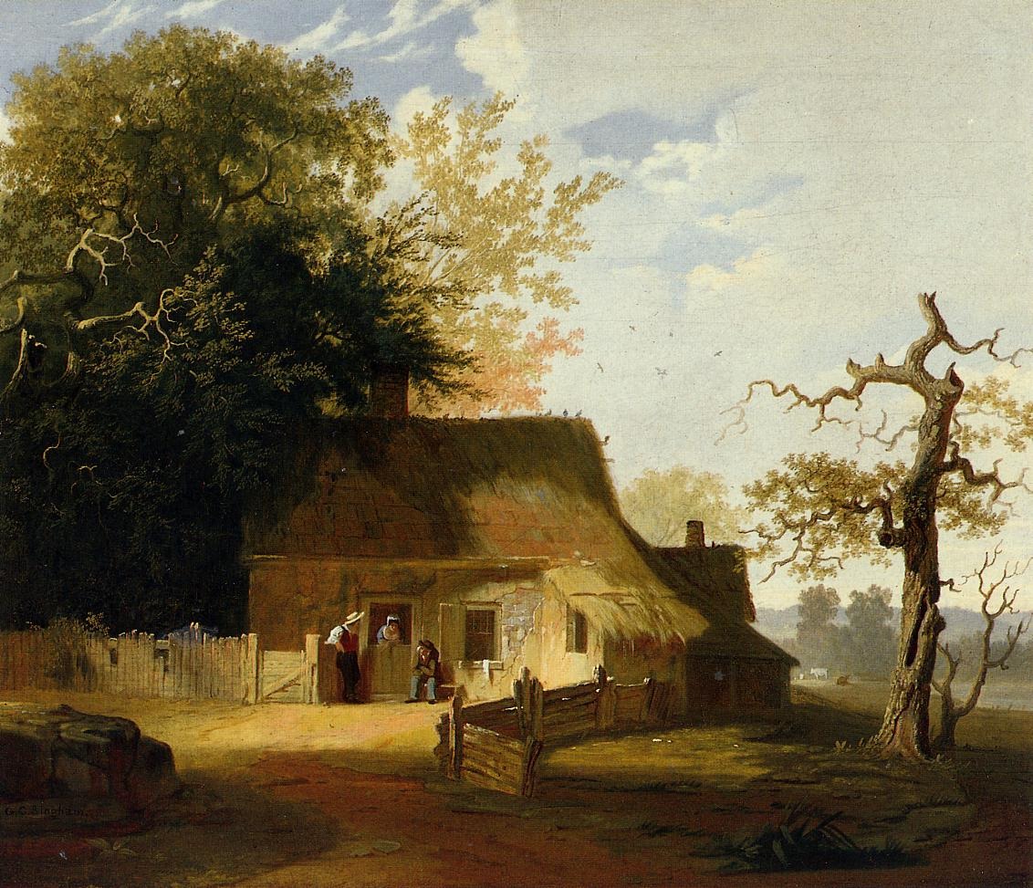 Cottage Escena Bingham — George Caleb Bingham