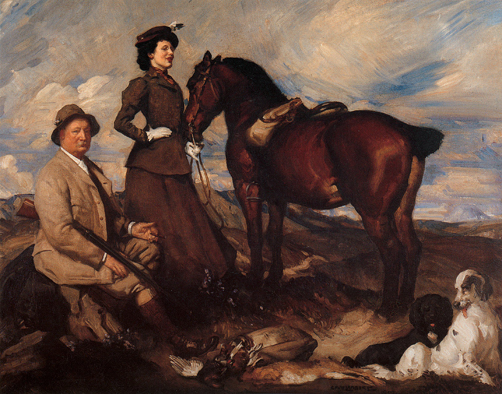Miss Alison Preston Y John Proctor Sobre Mearbeck Moor Lambert — George Lambert