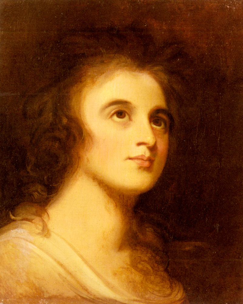 Retrato De Emma Hamilton Romney — George Romney
