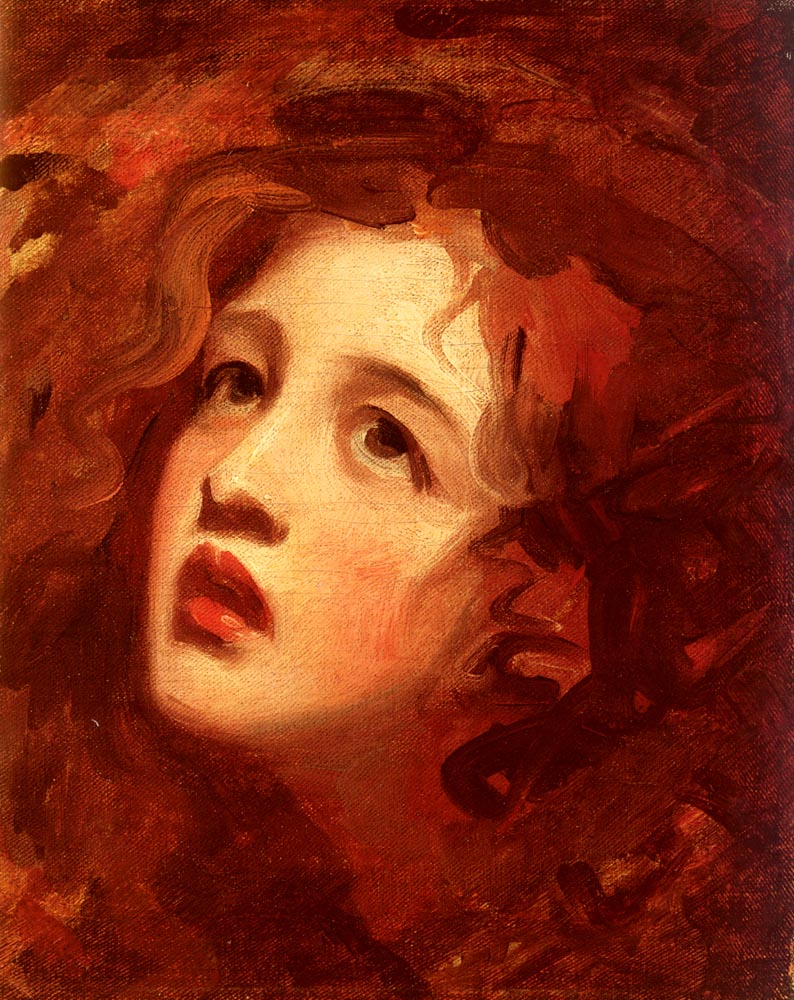 Retrato Estudio De Emma Hamilton As Miranda Romney — George Romney