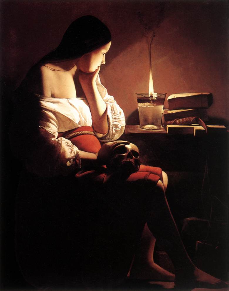 Magdalen Con Fumando Flame Tour — Georges De La Tour