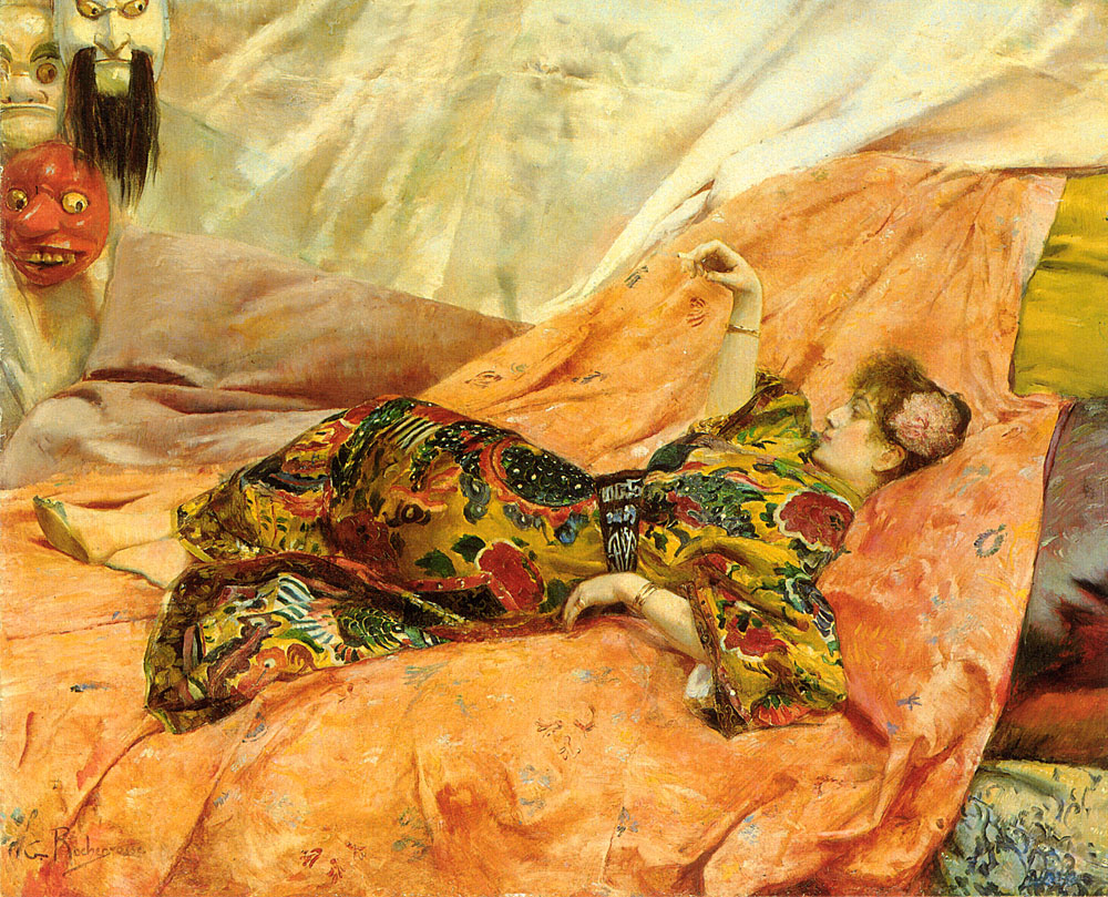 La dama con la camelia (cartel para Bernhardt), Alphonse Mucha