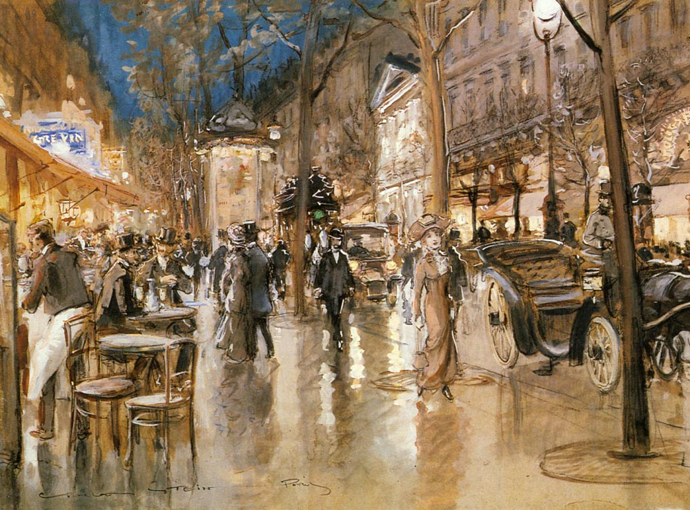 Tarde Sobre Parisian Boulevard Stein — Georges Stein