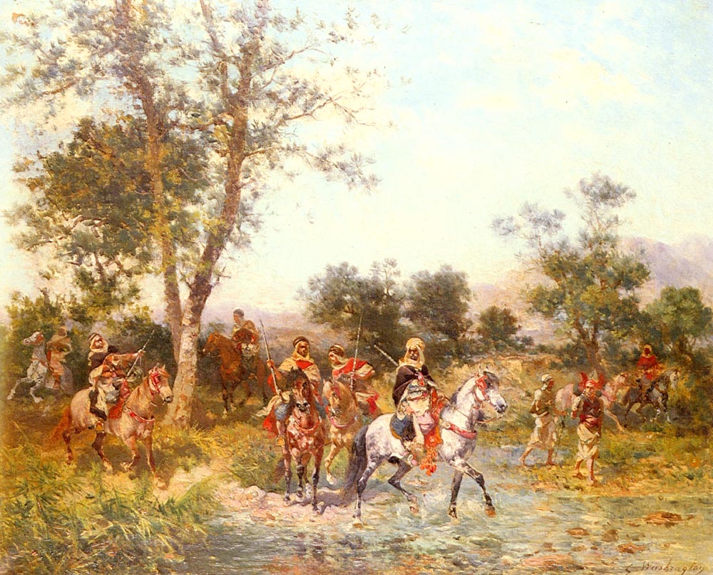 Arab Riders En Oasis Washington — Georges Washington