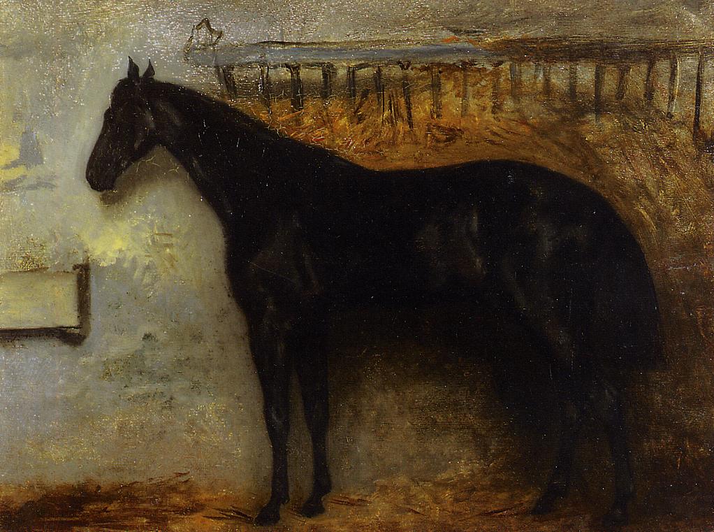 Negro Caballo En Stable Gericault — Gericault