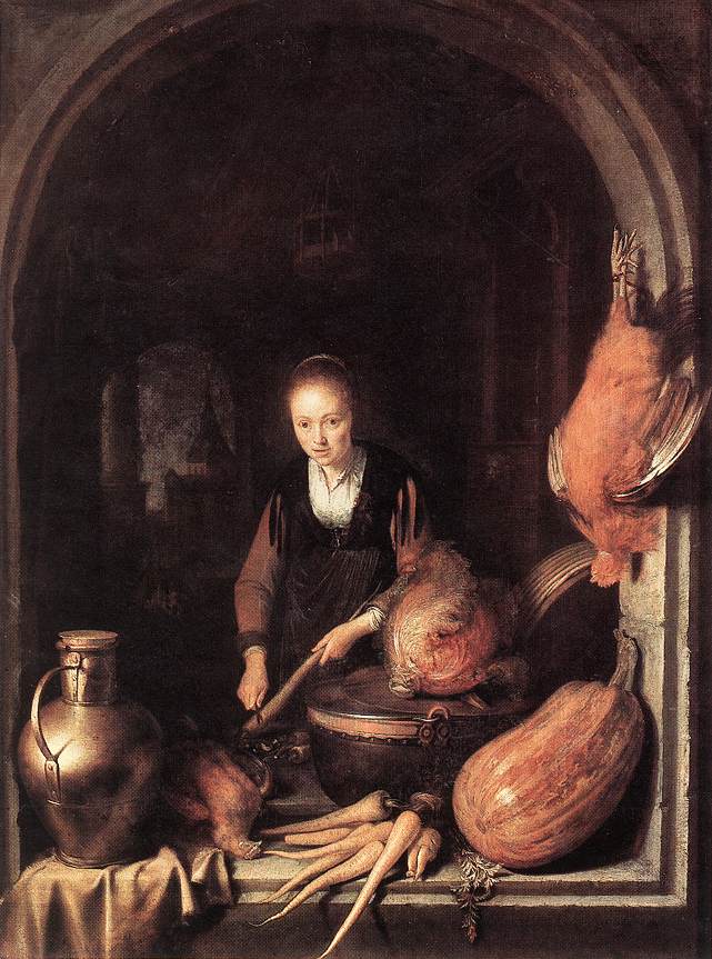 Mujer Peeling Carrot Dou — Gerrit Dou