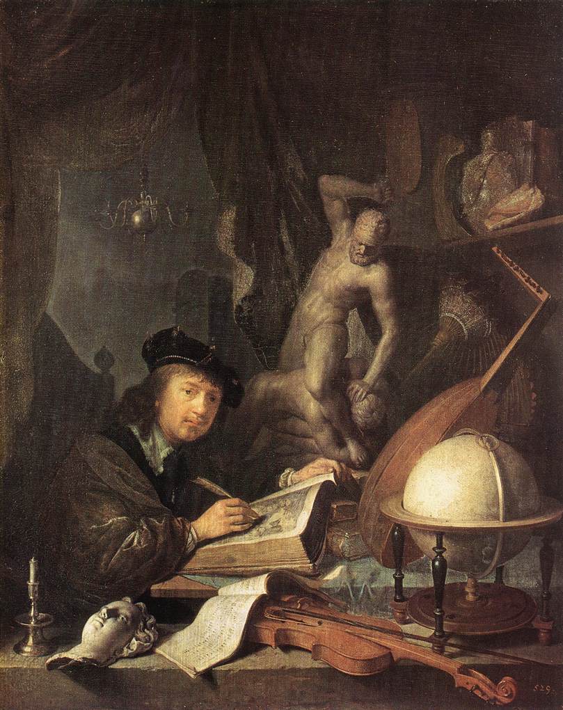 Painter En His Estudio Dou — Gerrit Dou
