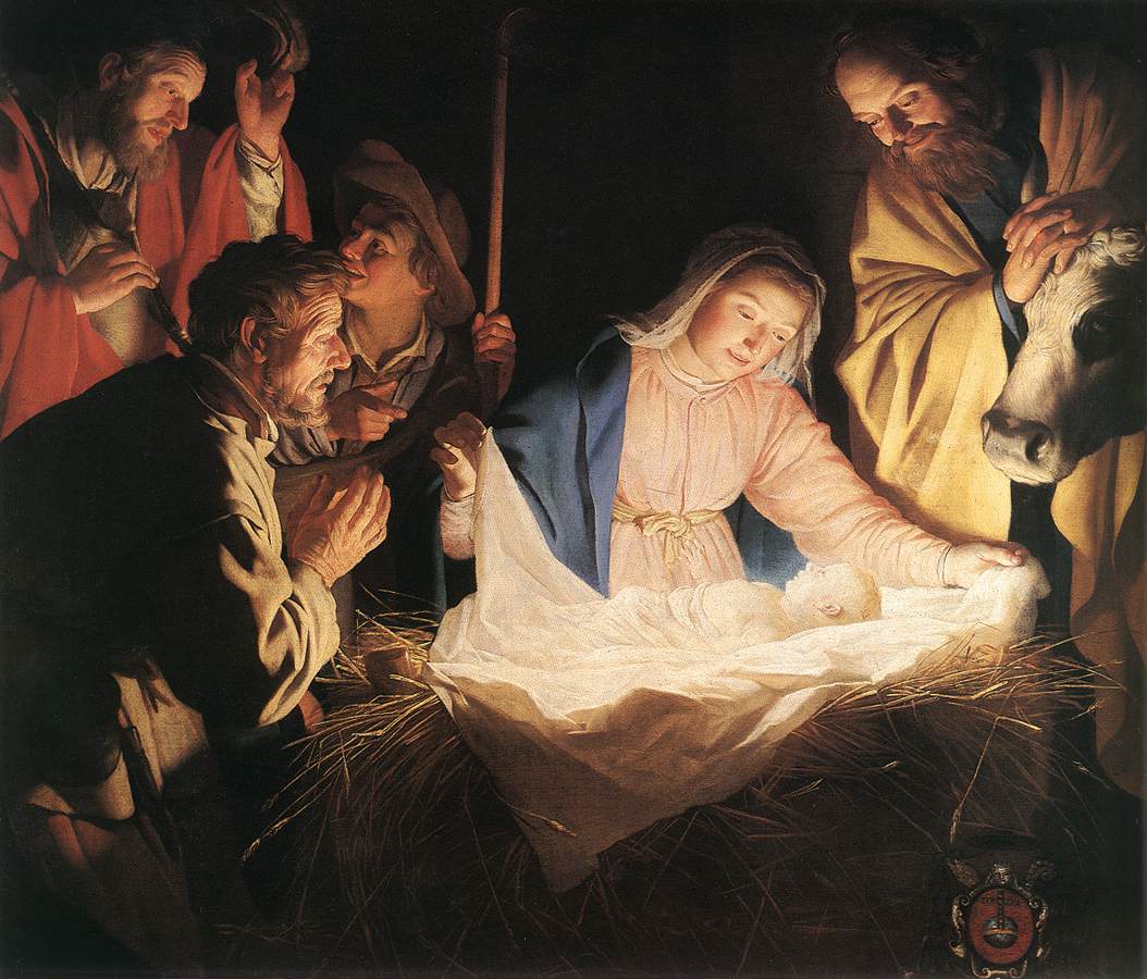 Adoracion De Shepherds Honthorst — Gerrit Van Honthorst