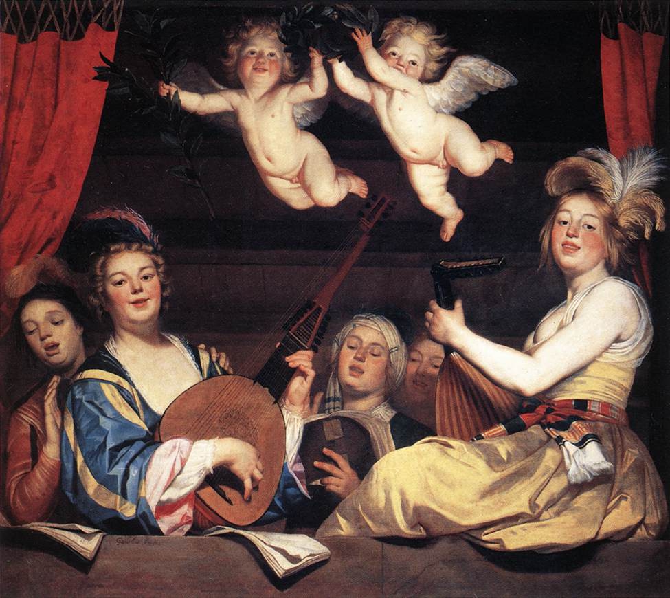 Concert Sobre Balcony Honthorst — Gerrit Van Honthorst